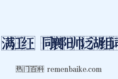 满江红·同襄阳帅泛湖组词是什么意思的图片